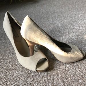 Suede peep toe Banana Republic heels size 9